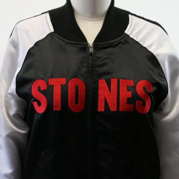 Vintage The Rollin Stones Bomber Jacket women's si - Picture 2 of 8
